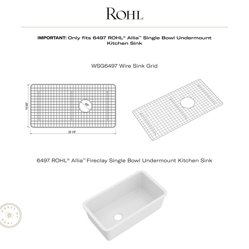Rohl Allia™ Wire Sink Grid for Kitchen Sink Wayfair